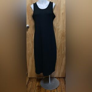Three Dots 2-Piece Outfit. Black sleeveless dress w/ long sleeve top. Sz L
